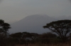 A very hazy Mount Kilimanjiro from Ambesoli, Kenya