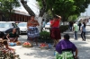 Street vendors outside the Mercado de Artesanias