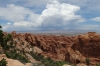 Storm clouds and Arches National Park