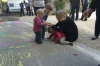 Creating our chalk masterpiece, Morel party in Arnex-sur-Orbe CH