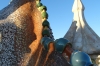 Gaudi's decorative features on the roof of Casa Batlló, Barcelona Gaudi's decorative features on the roof of Casa Batlló, Barcelona