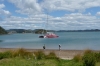 "On the Edge" moored in Indigo Bay on Urupukapuka Island NZ