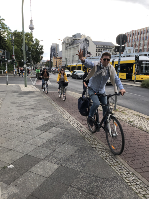 Bicycling, a major form of transport in Berlin DE