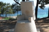Sculptures on the path between Bol and Zlatni Rat beach HR
