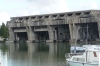 U-Boat pens, built during WWII, too heavily constructed to demolish