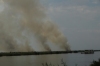 Burning off crop fields on the Namabian side of the Chobe River