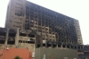 The Political Party buildiing in Tahrir Square, torched during the January 2011 "Spring Revolution", Cairo EG