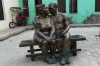 Street sculptures by Martha Jimenez Perez in Plaza del Carmen, Camaguey CU
