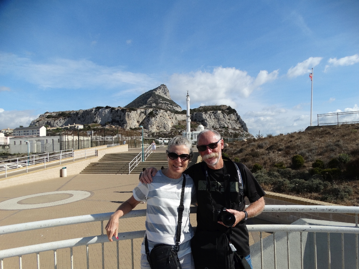 Bruce & Thea with the rock in the background, Gibraltar