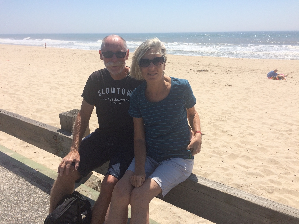 Bruce & Thea at Main Beach, Long Island, New York State USA