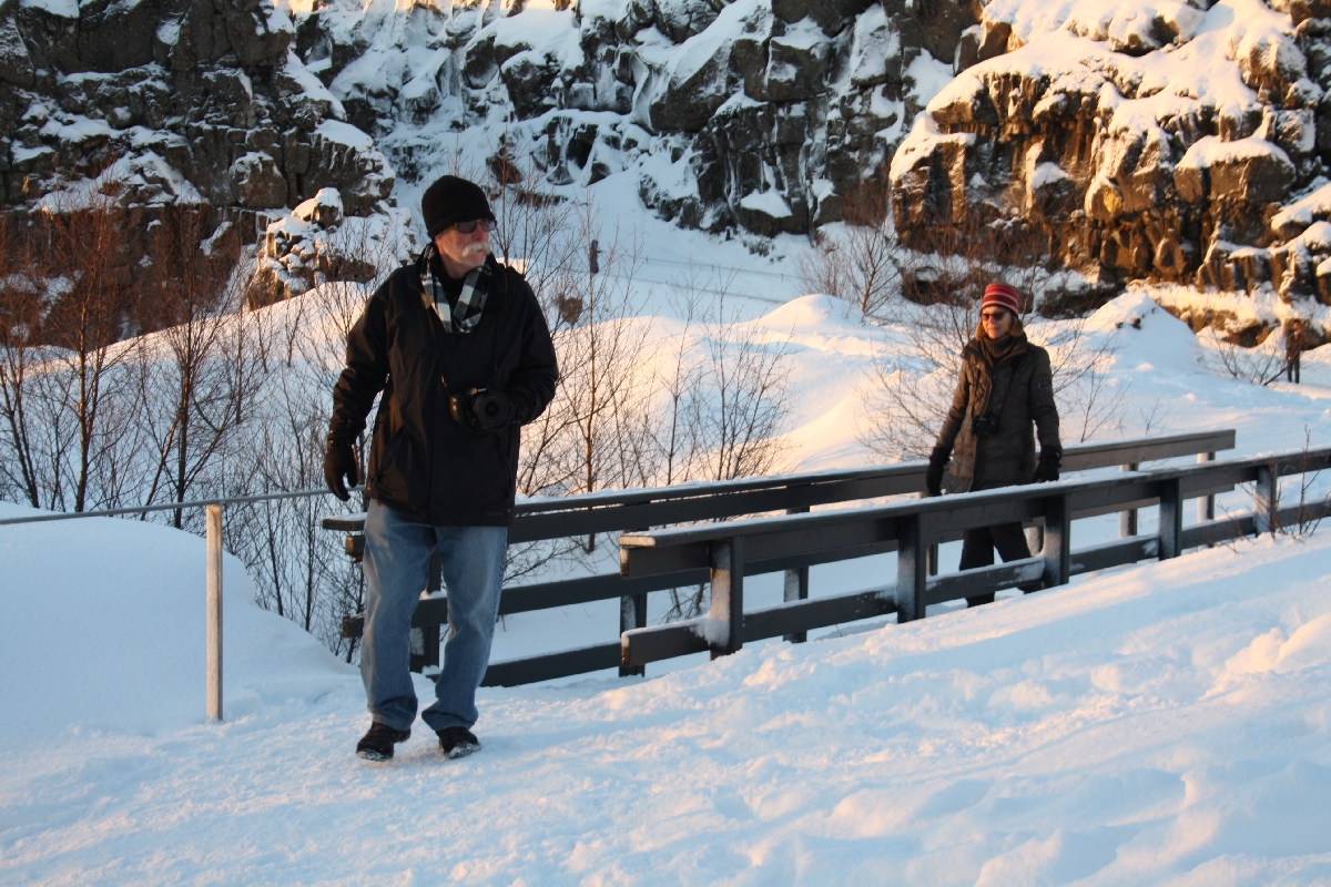 Thingvellir, place to view the Eurasian & North American tectonic plates IS