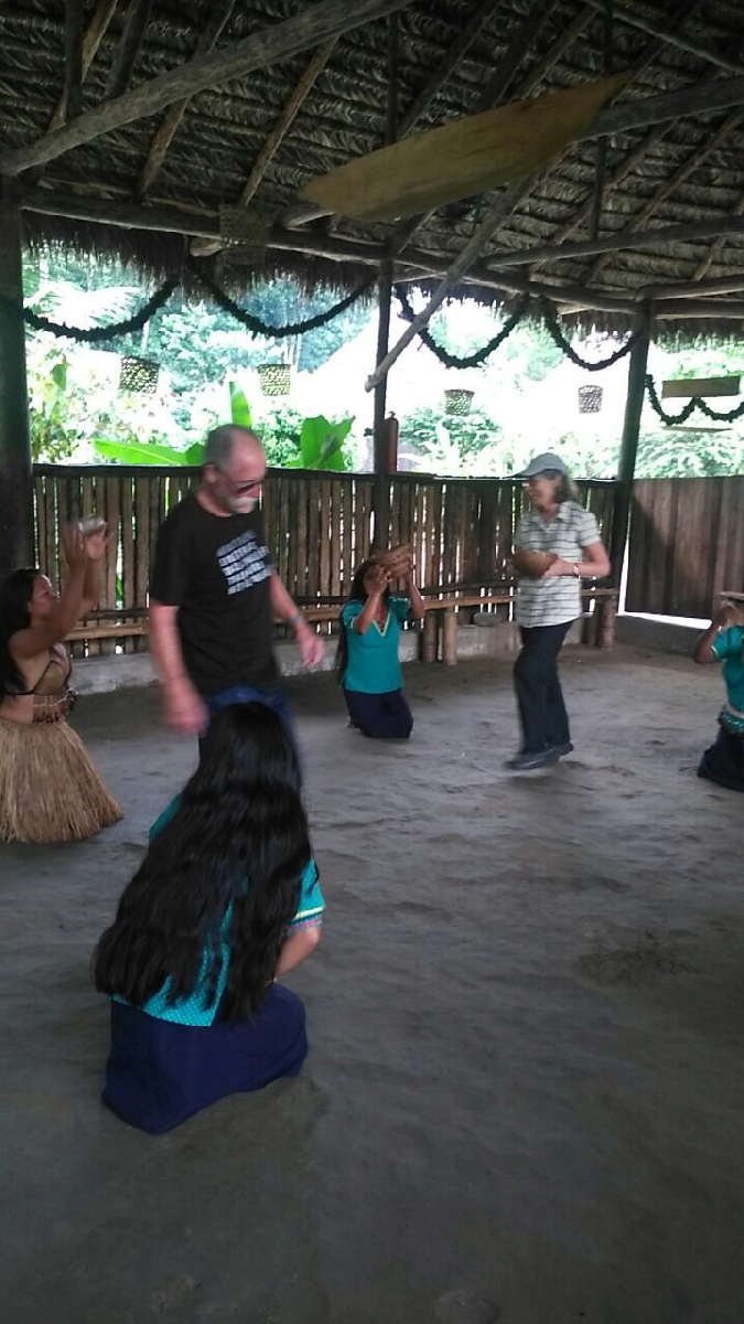 Dancing at the Kichwa Shiripuno Community on the Rio Napa EC