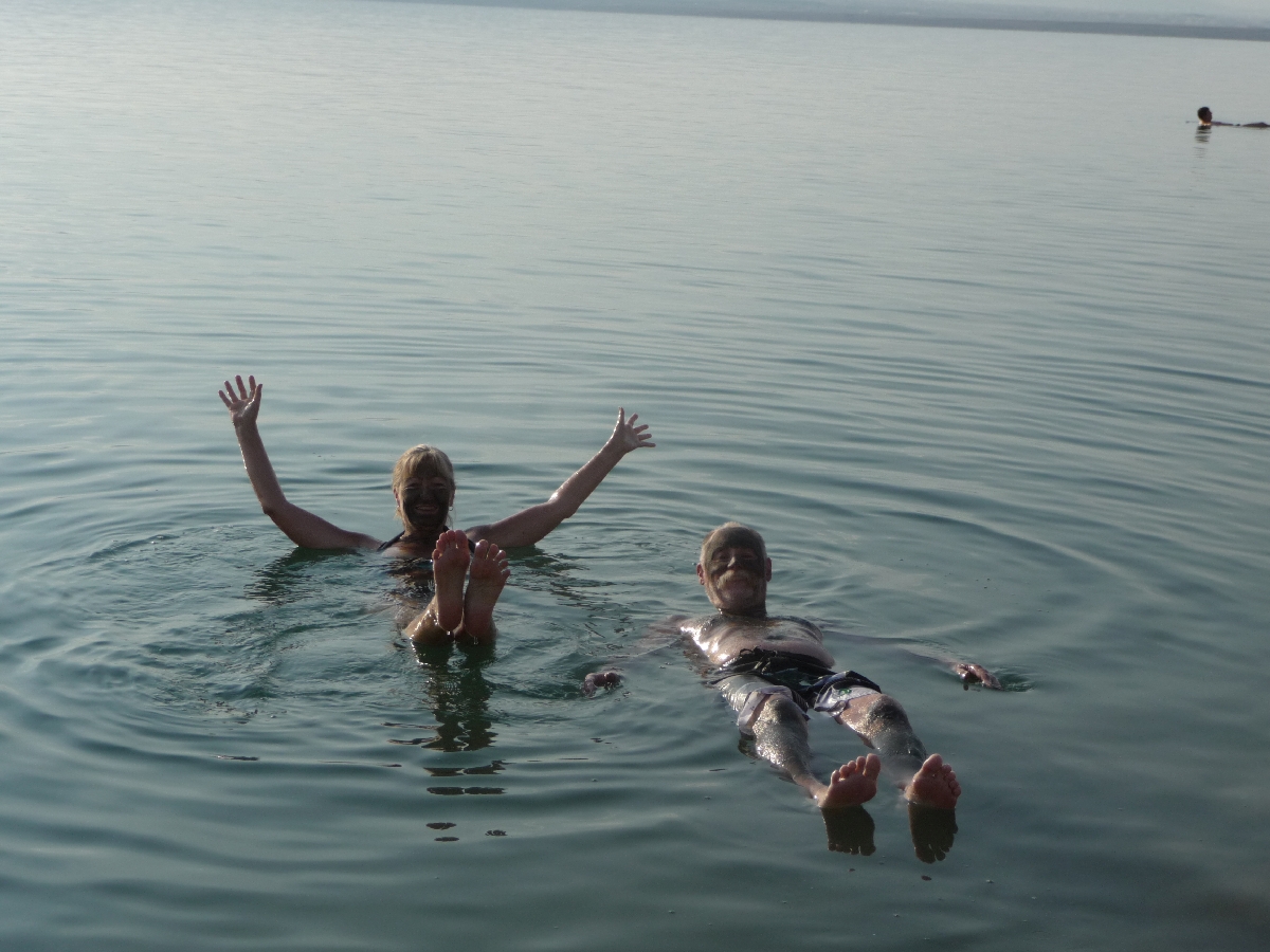 Floating in the Dead Sea JO