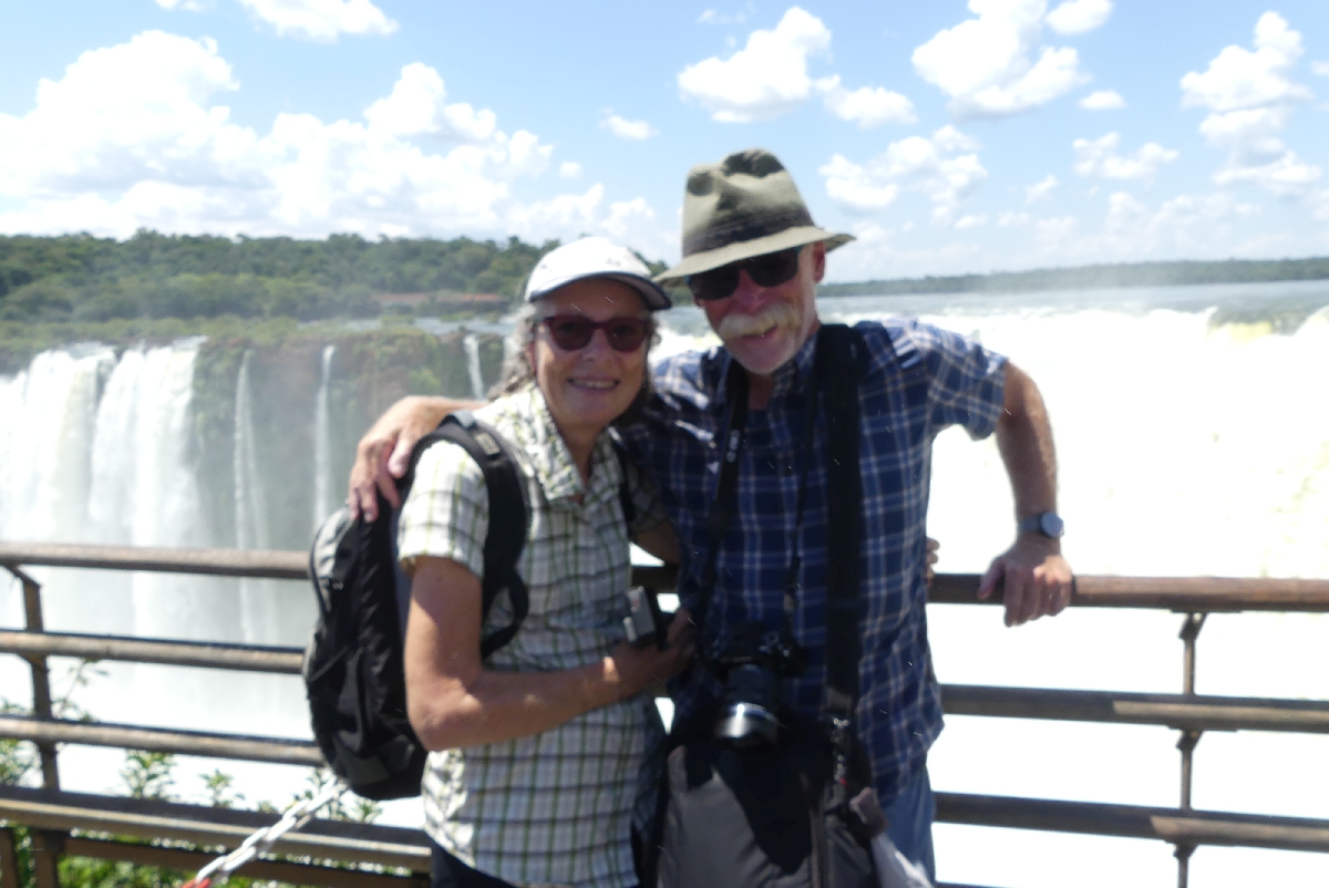 Bruce & Thea at Devil’s Throat at Iguazú Falls AR
