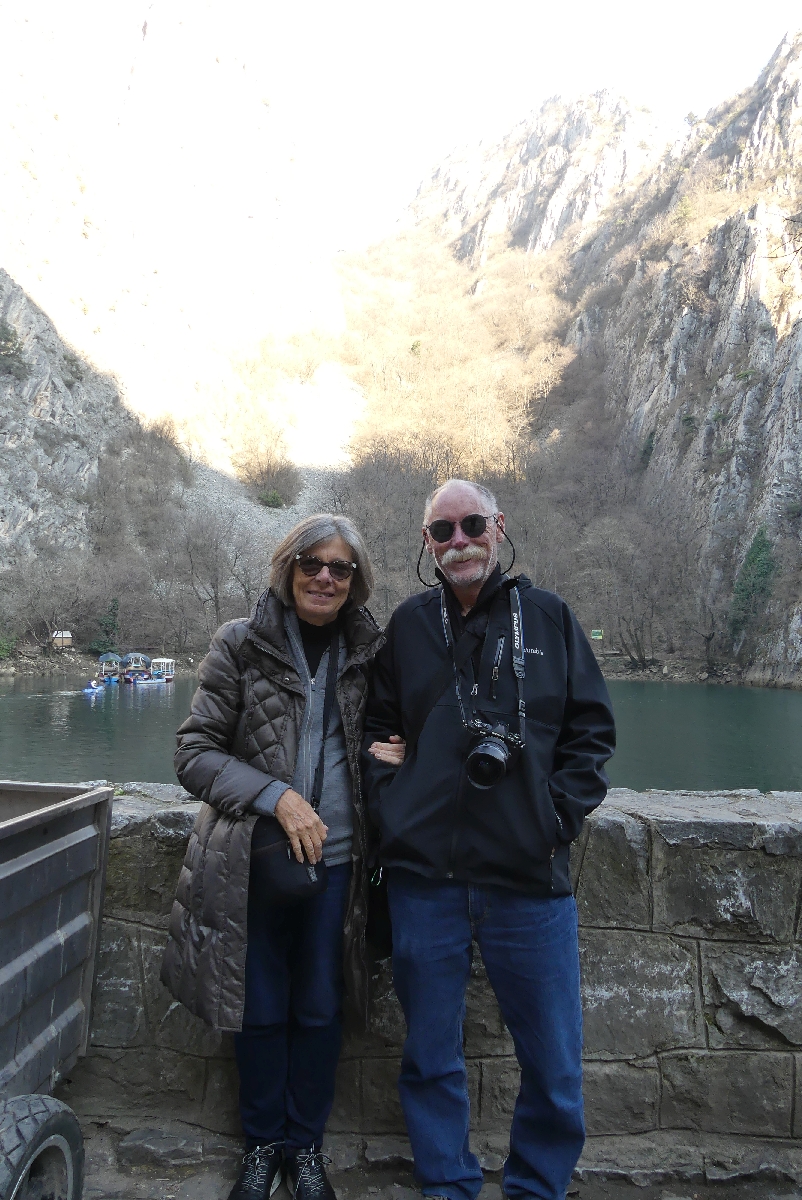 Bruce & Thea at Matka Canyon on the River Treska, near Skopje MK