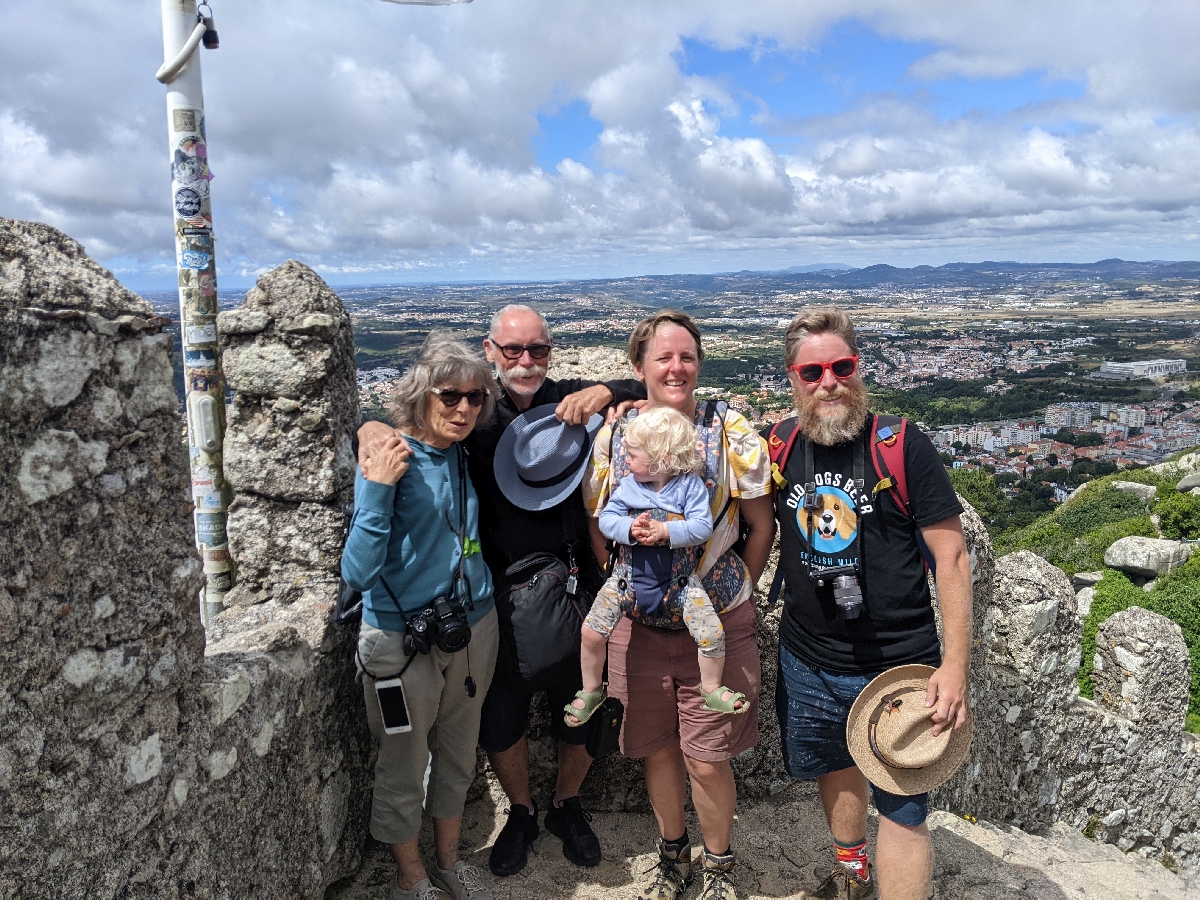 We reached to top of the 12th Century Moorish Castle, Sintra PT