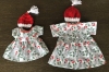 Christmas dress and Santa hat for Brianna's and Aida's dollies