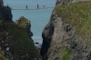 Carrick-a-Reede and the rope bridge (1755) to Sheep Island, from Portaneevey Viewpoint NI