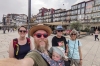 Steph, Evan, tired Aida, Bruce and Thea exploring Porto