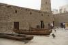 Typical boats used on the Dubai Creek, inside the Al Fahidi Fort (Dubai Museum) AE