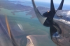 Amazing distortion of propellers. Air Caliphe flight from La Paz to Los Mochis