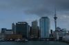 Auckland City skyline with and without Sky Tower NZ