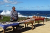 Selling crafts at Mapu 'a Vaea Blow Holes at Ha'kame, Tongatapu Island, Tonga