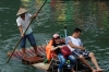 Rafting on the lake near Yangshuo, China