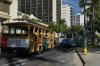 Trolley buses. Waikiki HI USA