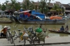 Local Hoi An people on the Thu Bon River, VN