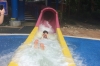 Hayden tries the waterslide at Ocho Rios JM
