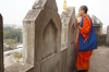Buddhist monk at the Patuxay (Victory Gate of Vientiane) LA