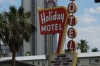 Holiday Hotel-Motel. Old style sign in Las Vegas