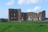 Ruins of an old castle Ludza with lake LV
