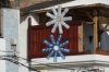 Christmas decorations in Montgat Nord ES, made with recycled bottles