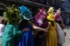 Easter hats on parade on Bourbon Street, New Orleans LA