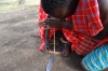 Making fire in the Masai Village, Masaimara, Kenya