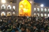 Prayer time for men at the Imam Reza Shrine and major pilgrimage place in Iran
