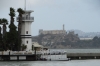 Lighthouse and Alcatraz from Fisherman's Wharf, San Francisco