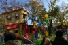 Sesame Street. Macy's Thanksgiving Day Parade around 65th Street, NY