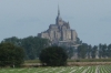Mont St Michel from a field of lettuces FR