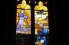 Stained glass of war victims, inside the Cathedral of Tréguier