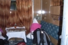 Accommodation for the night - train from Novgorod to Moscow.  The '1st class' beds were OK, the wheels square (or nearly) and the bar was very smokey. RU