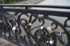 Locks, usually left by sweehearts, on the Old Stone Bridge outside the Cathedral of Christ the Saviour. Moscow RU