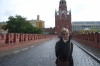 Thea in front of the Trinity Gate Tower (Troitskaya Bashnya) entrance to the Kremlin. Moscow RU