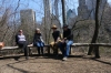 Steph, Thea, Evan and Bruce in Hallett Nature Sanctuary, Central Park, New York US
