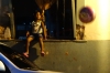 Little girls plays with a balloon in Casco Antigua (old city), Panama