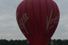 Hot air balloon takes off near Willen Lake, Milton Keynes GB