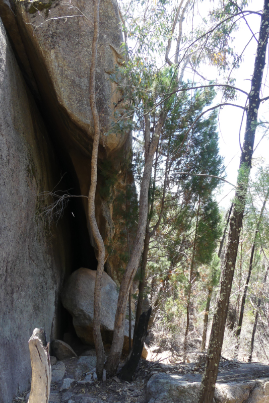 Rock shelter in Yeddonba Aboriginal Cultural site VIC
