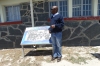 Former political prisoner at Robben Island, Cape Town, South Africa